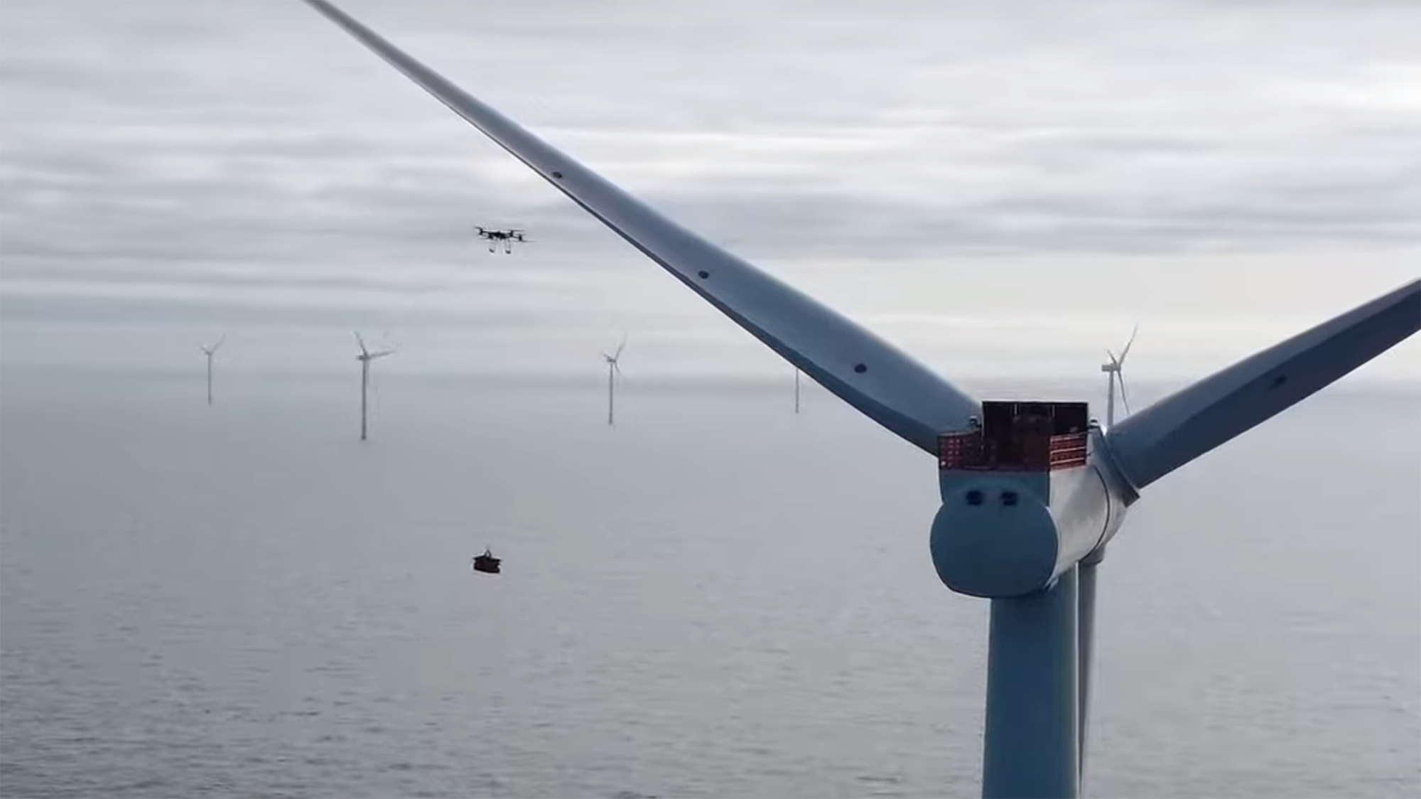 Aerodynamics of drone flight in complex wind farm flows (no CFD)